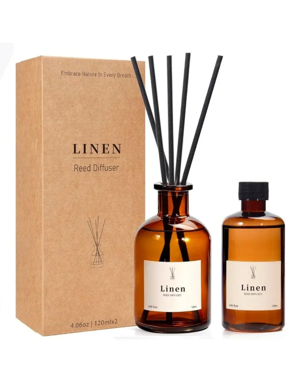 Linen Scented Reed Diffuser Set - 8.12 fl. oz Home Fragrance Decor & Air